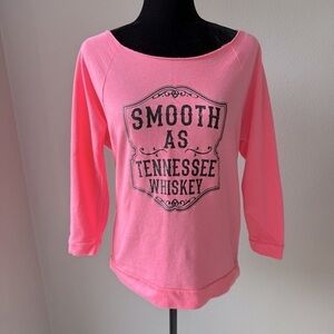 Next Level Apparel neon pink lightweight sweatshirt size juniors medium